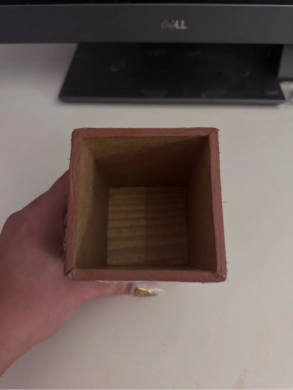 cowhide pen holder